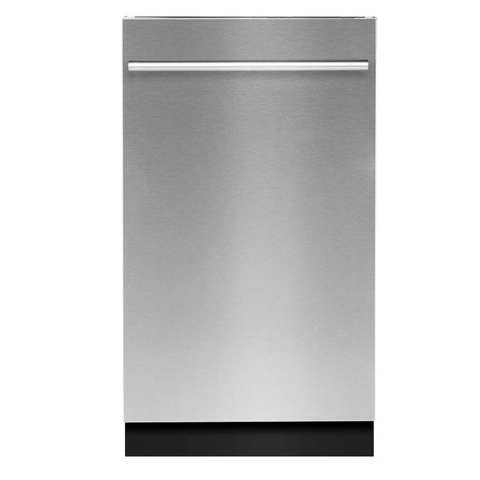 17.62 In. 48 dB Dishwasher Blomberg DWS51502SS width 18 inches  48 Decibels  Built-in
