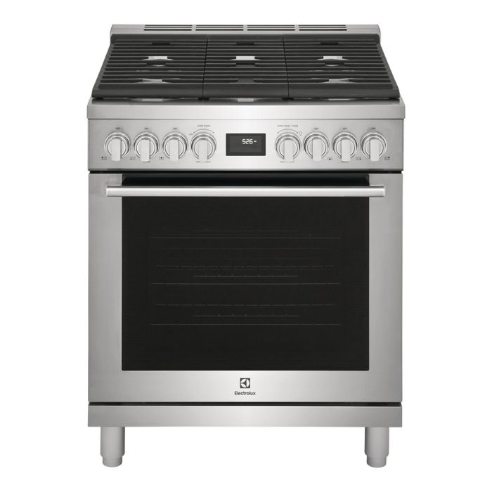 Cuisinière 30 Po. Gaz Electrolux ECFD3068AS  Inox 5 bruleurs     Capacité 4.6 pieds cubes   largeur 30 pouces