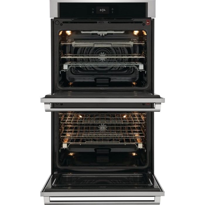 Wall oven  Electrolux ECWD3012AS Stainless   Capacity  5.3 cubic feet  2,500 Watts Watts  Built-in Width 29 inches