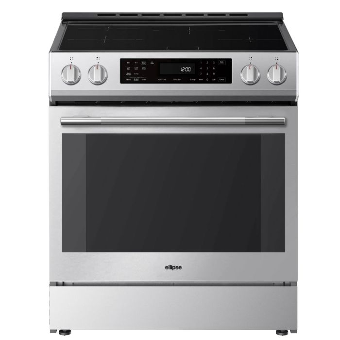 30 In. Induction Range Ellipse EISS304S2  Stainless  4 Burners     Capacity 5 cubic feet  2200 Watts  Width 30 inches