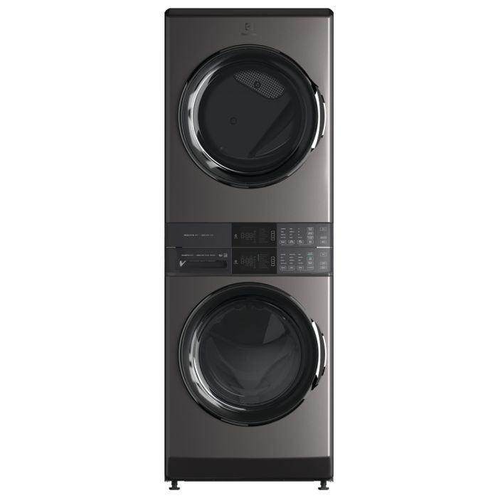 Electrolux laundry center, 5.2 cu.ft. washer, 8 cu.ft. titanium electric dryer ELTE760CAW Capacity 5.2 cubic feet  8 washing cycles  width 27 inches