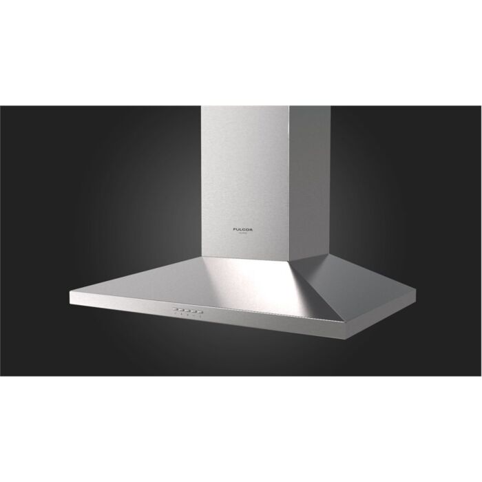 Hotte Cheminée 30 Po. 600 Pieds cubes par minute Fulgor Milano F4CW30S2 Inox Installation Montage mural  600 pieds cubes par minute