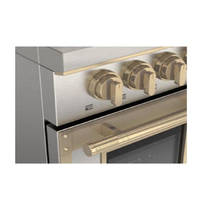 48 In. Gas Range Fulgor Milano F4EDF486GBR1-SS  Stainless  6 Burners     Capacity 4.34 cubic feet   Width 48 inches