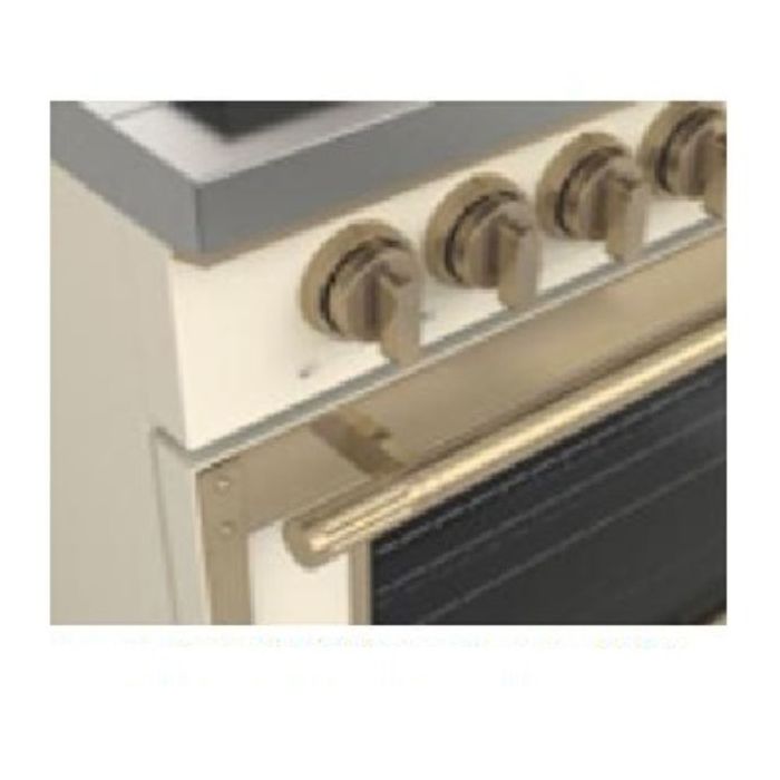 60 In. Gas and Induction  Range Fulgor Milano F4EDF606GBR1-MI  Ivory  10 Burners     Capacity 4.34 cubic feet  1,400 + 600 W Watts  Width 60 inches