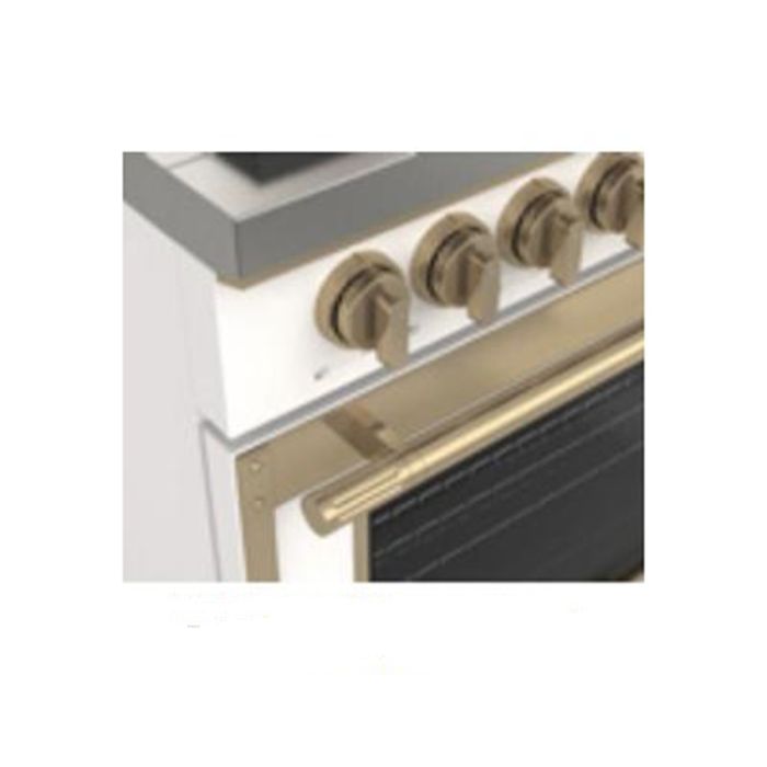 60 In. Gas and Induction  Range Fulgor Milano F4EDF606GBR1-MW  White  10 Burners     Capacity 4.34 cubic feet  1,400 + 600 W Watts  Width 60 inches