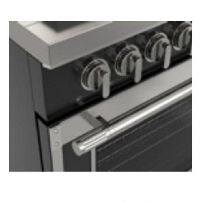 60 In. Gas and Induction  Range Fulgor Milano F4EDF606GCS1-BK  Black  10 Burners     Capacity 4.34 cubic feet  1,400 + 600 W Watts  Width 60 inches