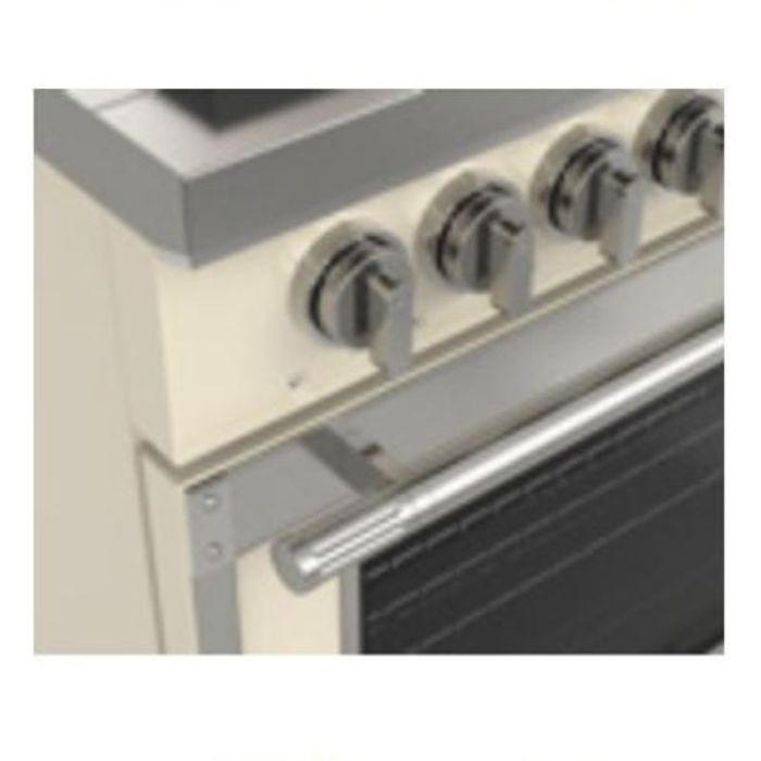 60 In. Gas and Induction  Range Fulgor Milano F4EDF606GCS1-IV  Ivory  10 Burners     Capacity 4.34 cubic feet  1,400 + 600 W Watts  Width 60 inches