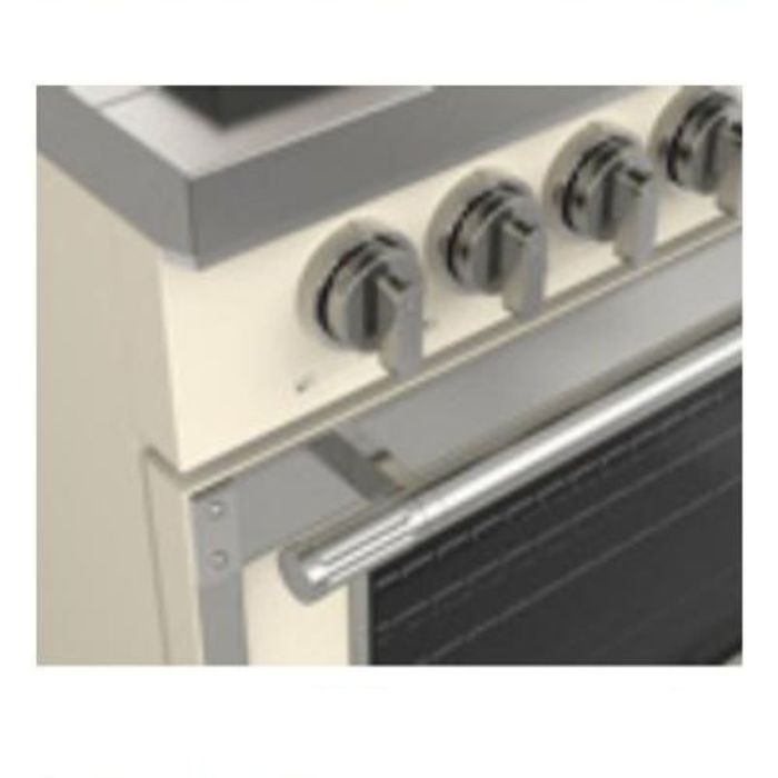 60 In. Gas and Induction  Range Fulgor Milano F4EDF606GCS1-MI  Ivory  10 Burners     Capacity 4.34 cubic feet  1,400 + 600 W Watts  Width 60 inches