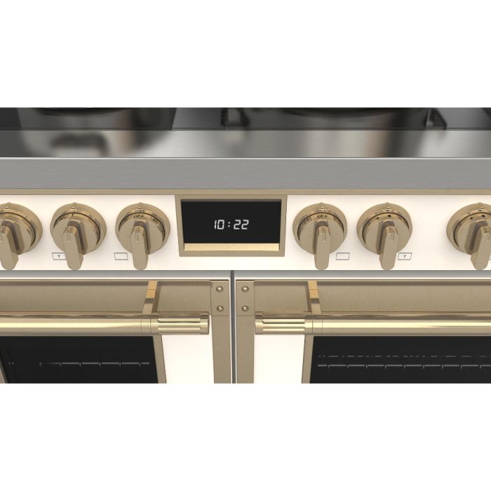 48 In. Induction Range Fulgor Milano F4EIR486BR1-MW  White  7 Burners     Capacity 4.34 cubic feet   Width 48 inches