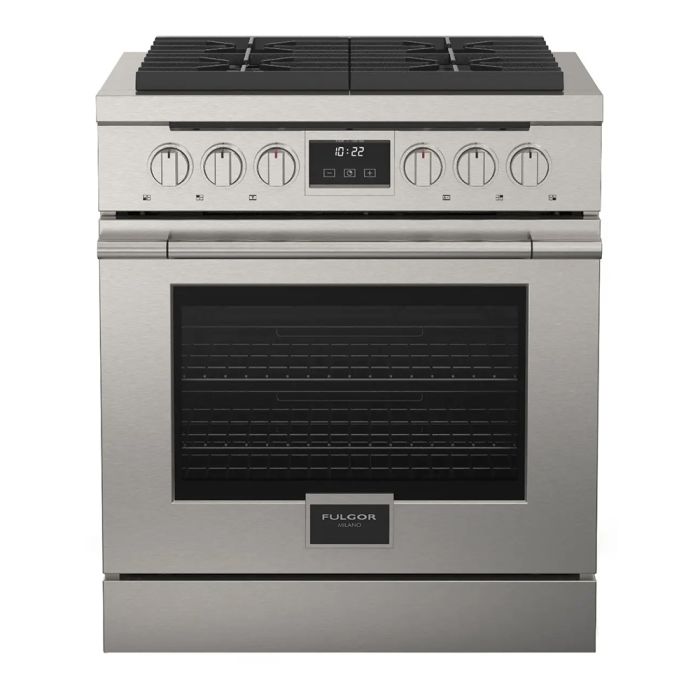 Cuisinière 30 Po. Fulgor Milano F4PGR304S2  Inox 4 bruleurs     Capacité 4.4 pieds cubes   largeur 30 pouces