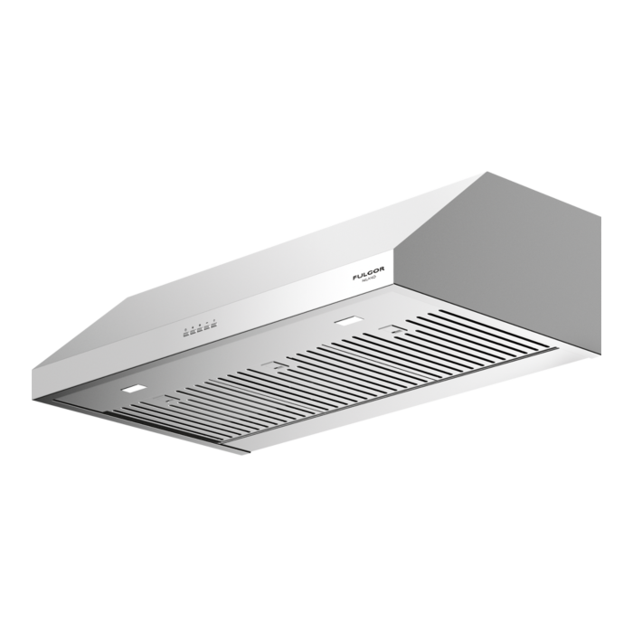 Hotte Professionnel(le) 36 Po. 450 Pieds cubes par minute Fulgor Milano F4UC36S1 Inox Installation Hotte sous cabinet  450 pieds cubes par minute