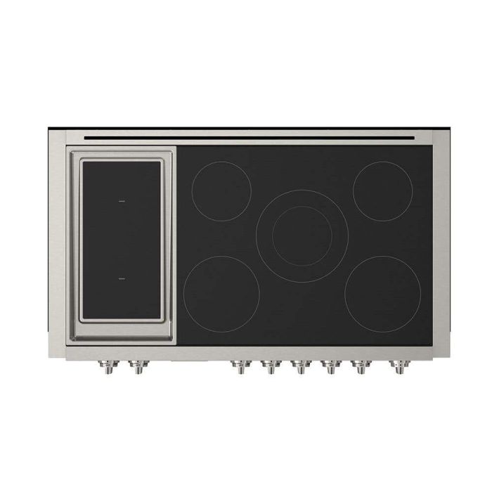 Cuisinière 48 Po. Induction Fulgor Milano F6IRT485GS1  Inox 7 bruleurs       largeur 48 pouces