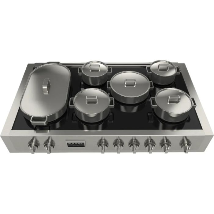 48 In. Induction Range Fulgor Milano F6IRT487S1  Stainless  7 Burners       Width 48 inches