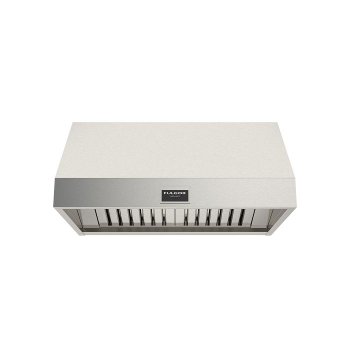 Hotte Professionnel(le) 36 Po. 600 Pieds cubes par minute Fulgor Milano F6PH36S1 Inox Installation Hotte sous cabinet  600 pieds cubes par minute