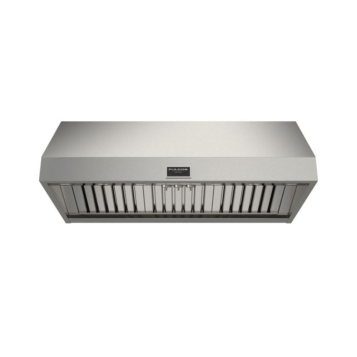 Hotte Professionnel(le) 48 Po. 1000 Pieds cubes par minute Fulgor Milano F6PH48DS1 Inox Installation Hotte sous cabinet  1000 pieds cubes par minute