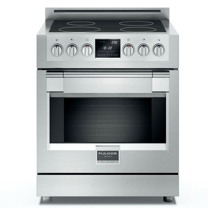 Cuisinière 30 Po. Induction Fulgor Milano F6PIR304S1  Inox 4 bruleurs     Capacité 4.4 pieds cubes 3000 Watts  largeur 30 pouces