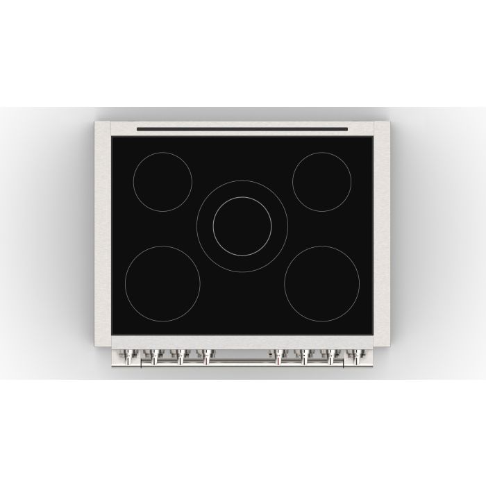 36 In. Induction Range Fulgor Milano F6PIR365S1  Stainless  5 Burners     Capacity 5.7 cubic feet  3000 Watts  Width 36 inches