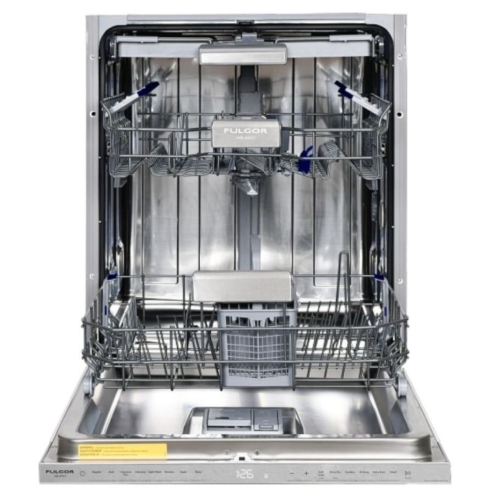 23.5625 In. 42 dB Dishwasher Fulgor Milano F7DWT24SS1 width 24 inches  42 Decibels  8 cycles  Built-in