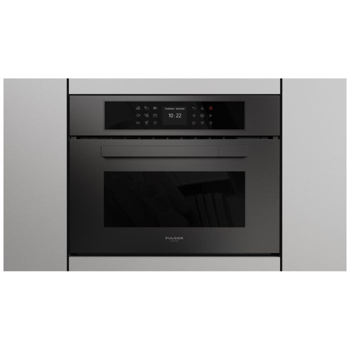 Oven Combo Fulgor Milano F7MSCO24MB1  in Black  Oven 1 Steam-convection combo Wall-mount width 24