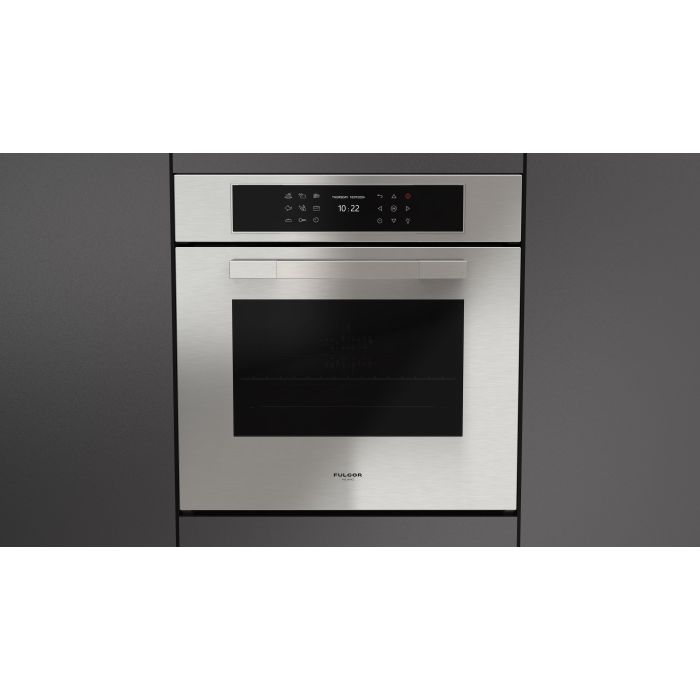 Four mural  Fulgor Milano F7MSM24S1 Inox   Capacité  2.36 pieds cubes  1100 Watts  Encastrable largeur 24 pouces
