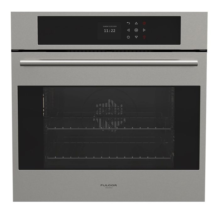 Four mural  Fulgor Milano F7SM24S1 Inox   Capacité  2.6 pieds cubes  1000 Watts  Encastrable largeur 24 pouces
