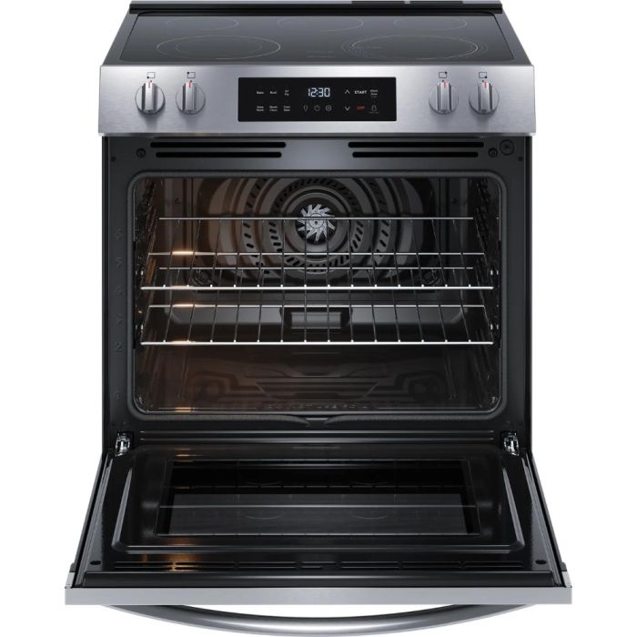 Cuisinière 30 Po. Induction Frigidaire FCFE308CBS  Inox 5 bruleurs     Capacité 5.3 pieds cubes   largeur 30 pouces