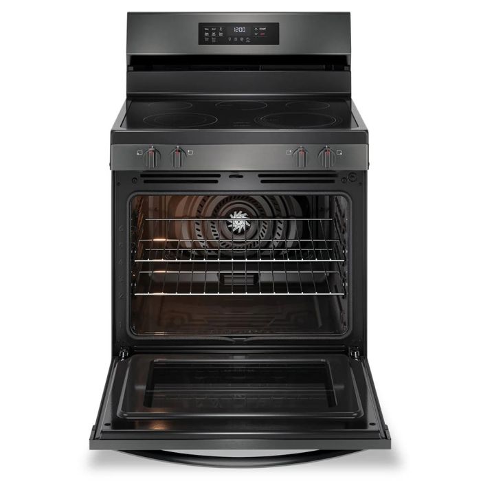 30 In. Ceramic Glass Range Frigidaire FCRE308CAD  Black Stainless   5 Burners     Capacity 5.3 cubic feet  2500W Watts  Width 30 inches