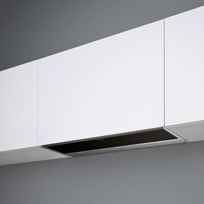 30 In. Retractable Hood  500 Cubic feet per minute Falmec FDMOV30W5SB Black  Built-in  500 cubic feet per minute