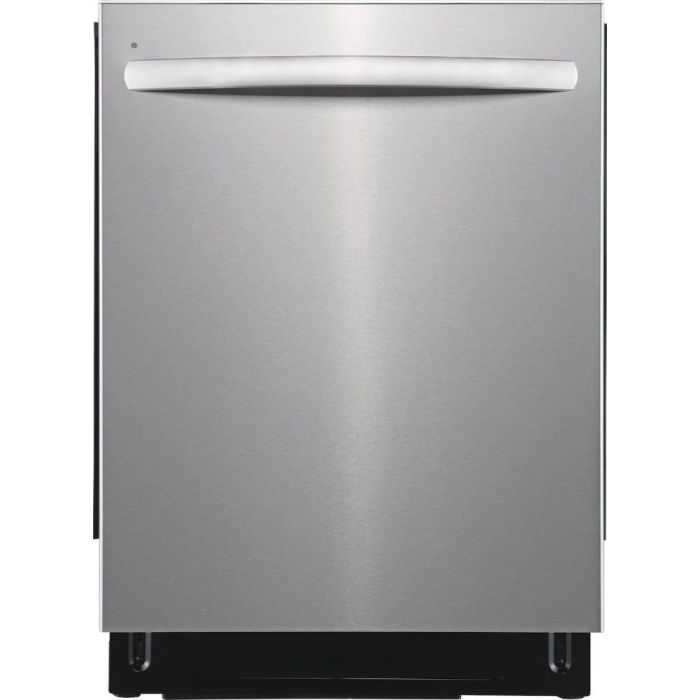 23.86 In. 49 dB Dishwasher Frigidaire FDSH4502BF width 24 inches  49 Decibels  5 cycles  Built-in