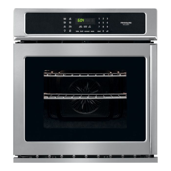 Wall oven  Frigidaire Gallery FGEW276SPF Stainless   Capacity  3.8 cubic feet  1450 Watts  Built-in Width 27 inches