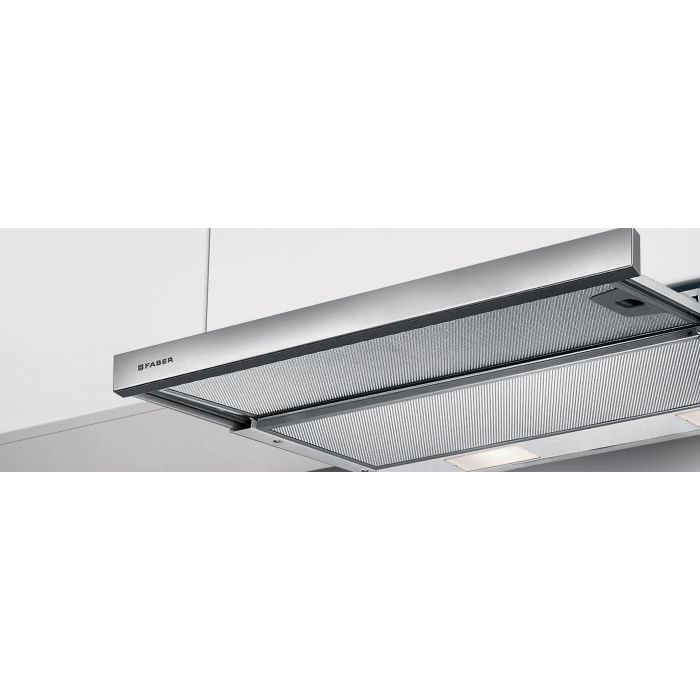 24 In. Integrated Hood  300 Cubic feet per minute Faber FLEX24SS300 Stainless  Built-in  300 cubic feet per minute