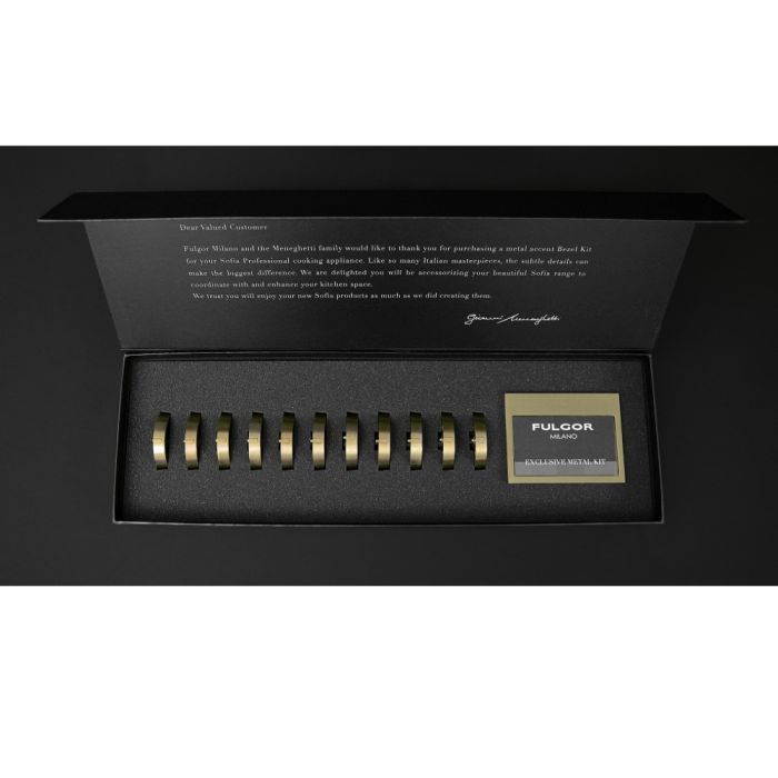 Kit d'accessoires de cadres à boutons - Fulgor Milano FMSBEZKIT11-BR en Bronze présenté par Corbeil Electroménager