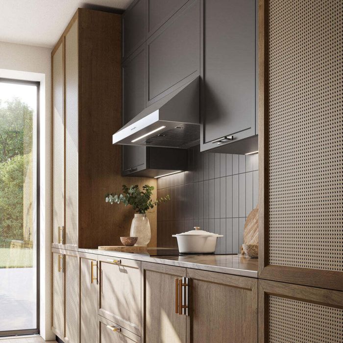 36 In. Under Cabinet Hood  600 Cubic feet per minute Falmec FPERO36U6SS-R Stainless  Built-in  600 cubic feet per minute