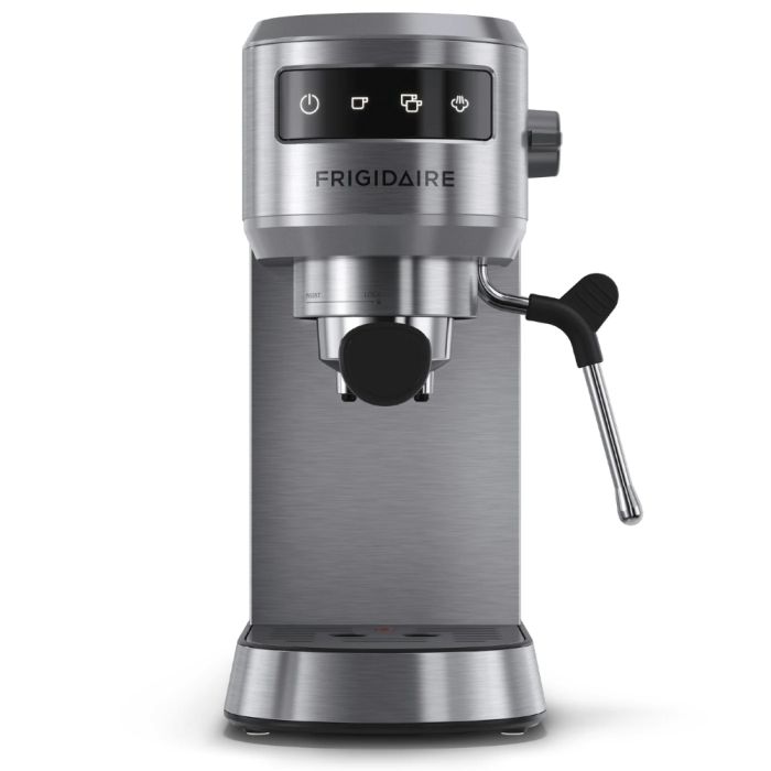 Espresso Maker Frigidaire FREM100SS in Stainless showcased by Corbeil Appliances
