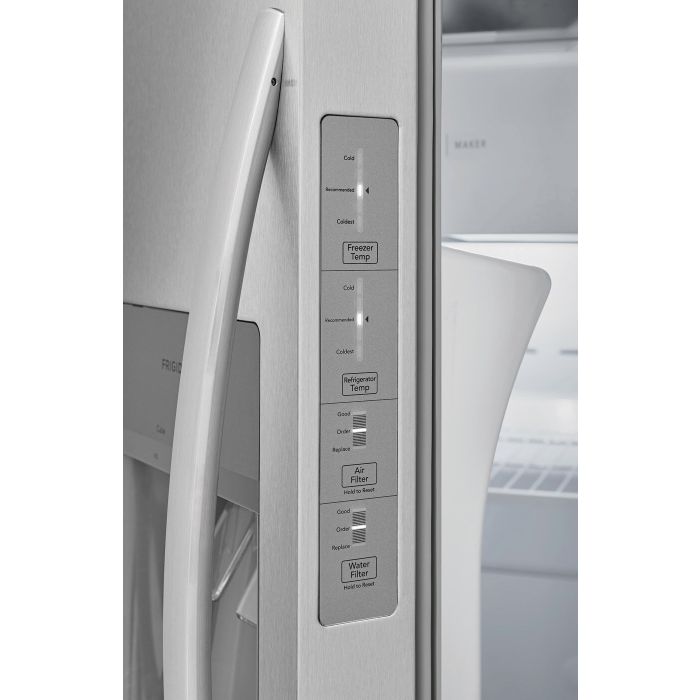 Refrigerator Frigidaire FRSS2323AS Stainless  Capacity 22.3 cubic feet Side by Side   width 34 inches