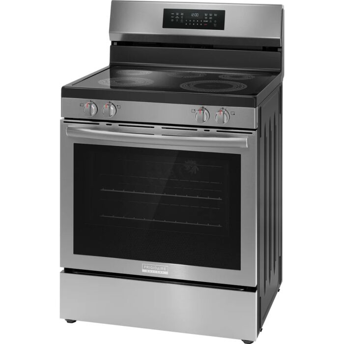 Cuisinière 30 Po. Vitrocéramique Frigidaire Gallery GCREC059BF  Inox 5 bruleurs     Capacité 5.3 pieds cubes   largeur 30 pouces
