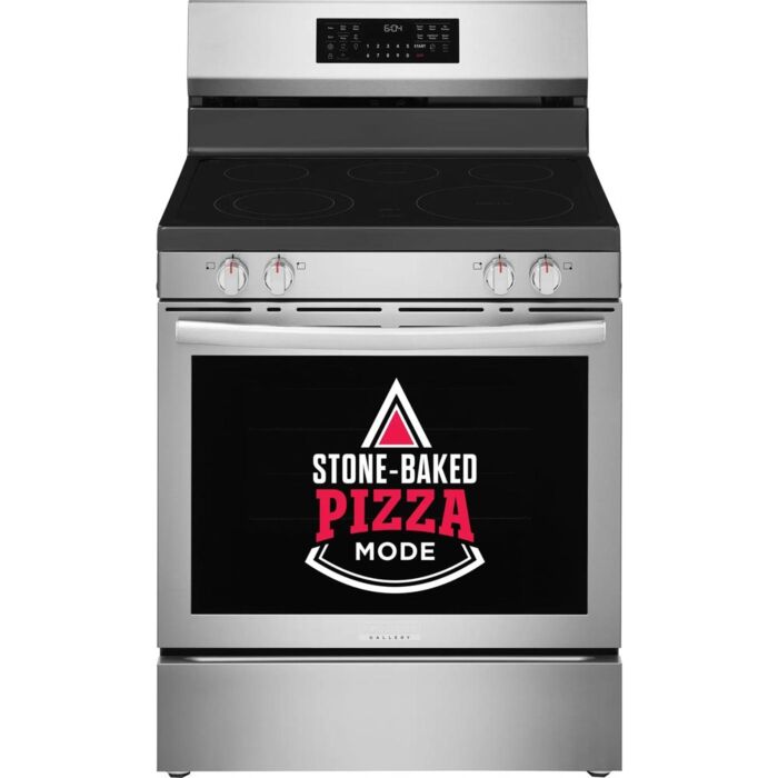 30 In. Ceramic Glass Range Frigidaire Gallery GCREC070BF  Stainless  5 Burners     Capacity 5.3 cubic feet  2500W Watts  Width 30 inches