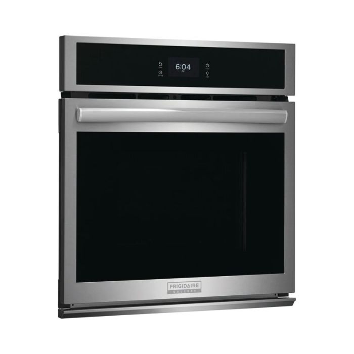 Wall oven  Frigidaire Gallery GCWS2767AF Stainless   Capacity  3.8 cubic feet  2500W Watts  Built-in Width 27 inches