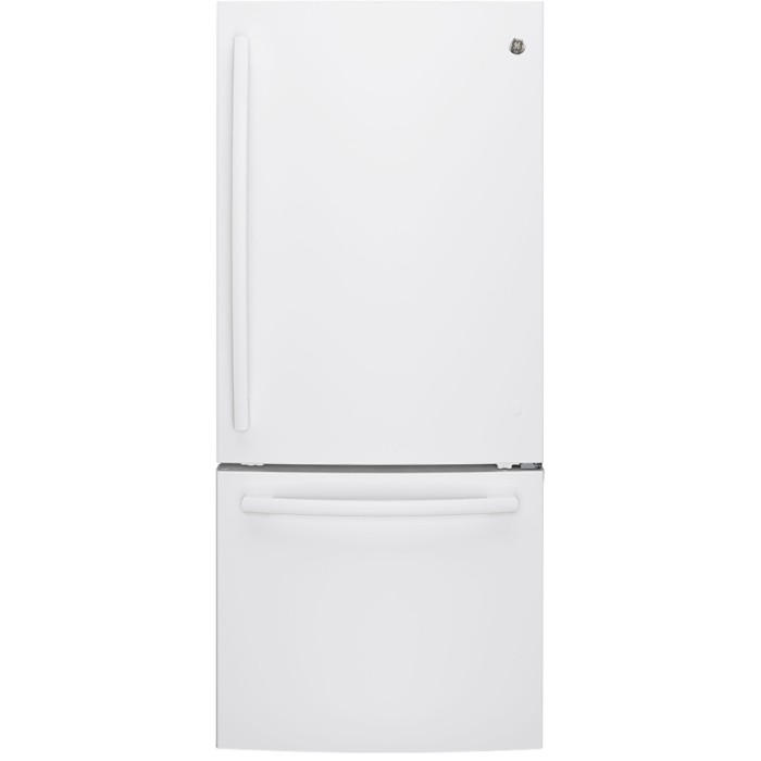 Refrigérateur GE GDE21DGKWW Blanc Congélateur en bas / tiroir largeur 30 pouces Capacité 20.9 pieds cubes