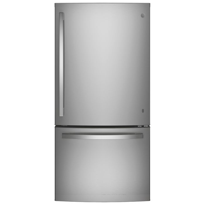 Refrigerator GE GDE25EYKFS Stainless  Capacity 24.8 cubic feet Bottom Freezer / Drawer   width 33 inches