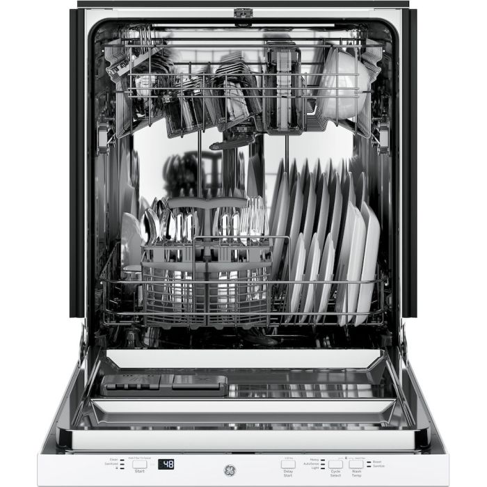 Lave-vaisselle GE GDT225SGLWW 51 dB 23.75 Po. Decibels 51   3 cycles Encastrable   largeur 24 pouces