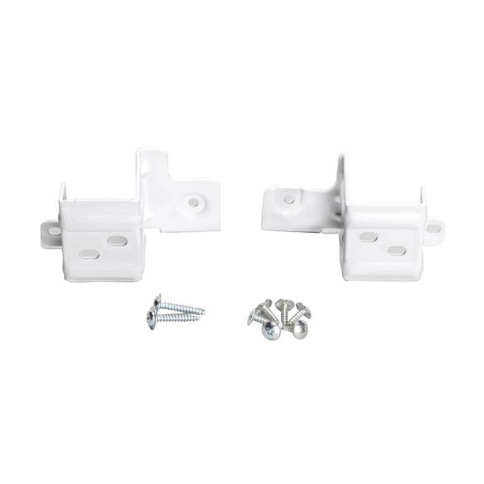 GE® Washer/Dryer 24" Stack Bracket Kit, white, Ge GFA24KITL in White showcased by Corbeil Appliances