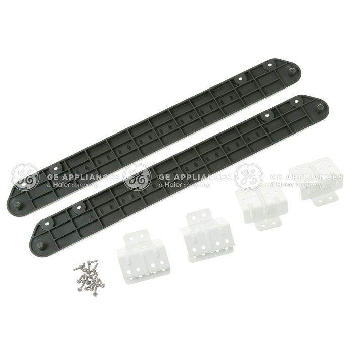 GE Kit superposition buanderie GFA28KITN Noir 4 po. en Noir présenté par Corbeil Electroménager