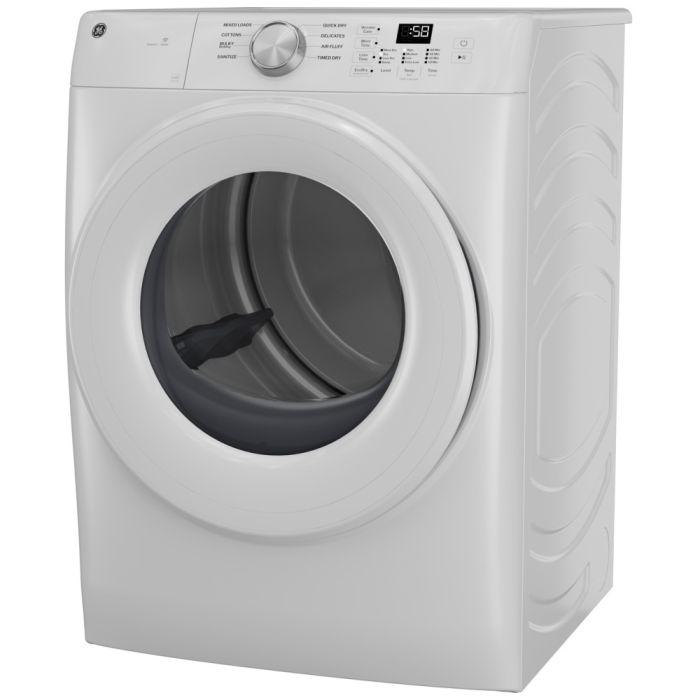 Sécheuse GE GFD35ESMYWW 7.8 pi. cu.   Capacité  7.8 pieds cubes  Cycles 8   Autoportant   Système de séchage Ventilé