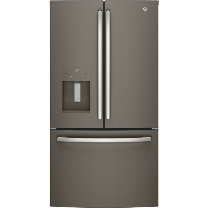 Refrigérateur GE GFE26JMMES Ardoise Portes françaises largeur 36 pouces Capacité 25.5 pieds cubes