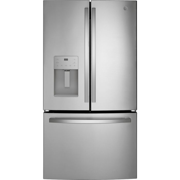 Refrigérateur GE GFE26JYMFS Inox Portes françaises largeur 36 pouces Capacité 25.6 pieds cubes
