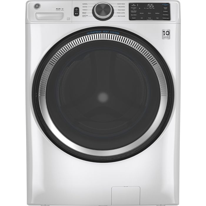 5.5 cu. ft. Front load Washer  GE GFW550SMNWW   Capacity  5.5 cubic feet  10 cycles   Stackable   Stainless Steel tub