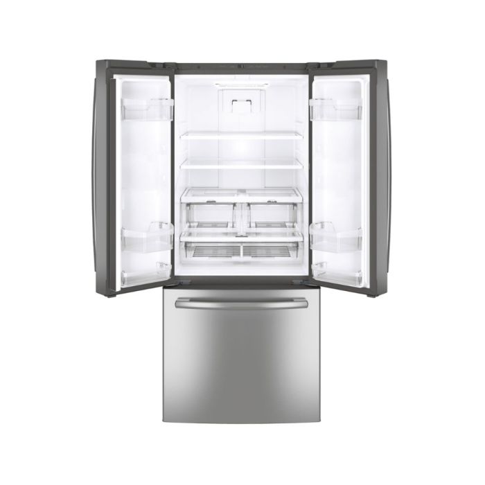 Refrigérateur GE GNE21DYRKFS Inox Portes françaises largeur 30 pouces Capacité 20.8 pieds cubes