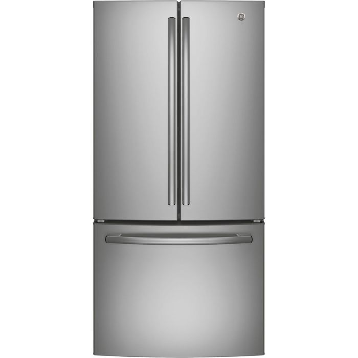 Refrigérateur GE GNE25DYRKFS Inox Portes françaises largeur 33 pouces Capacité 24.8 pieds cubes