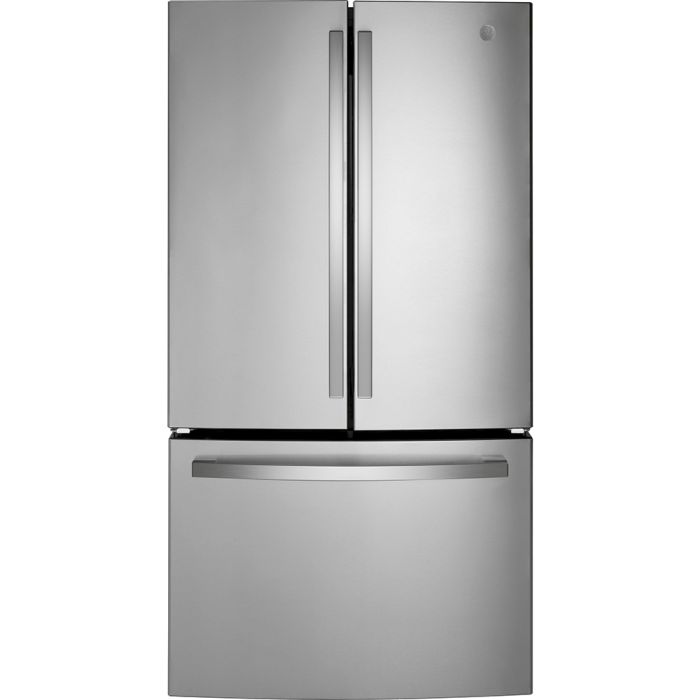 Refrigérateur GE GNE27JYMFS Inox Portes françaises largeur 36 pouces Capacité 27 pieds cubes